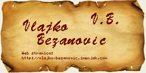 Vlajko Bežanović vizit kartica